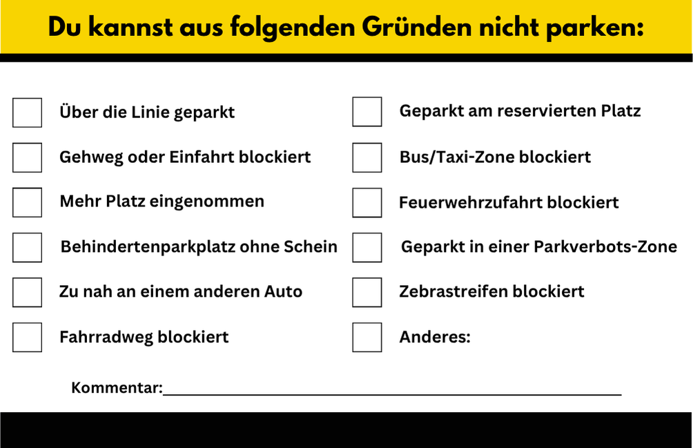Du Parkst wie ein Vollidiot! ParkCards