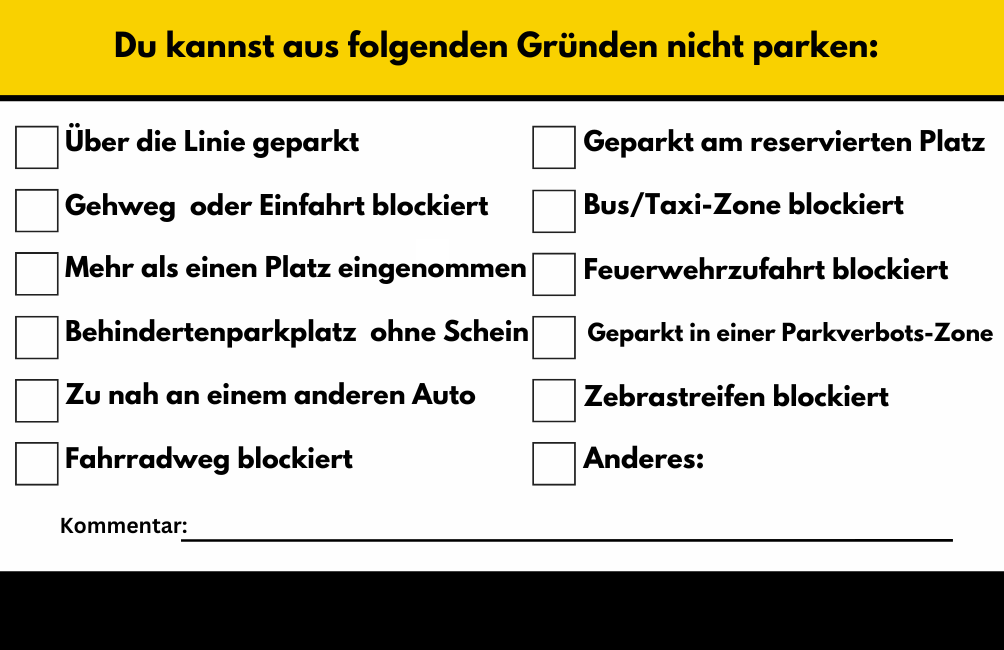 Parken ist definitiv nicht deine Stärke. ParkCards